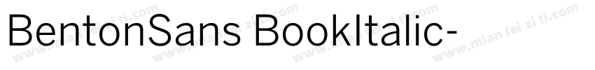 BentonSans BookItalic字体转换